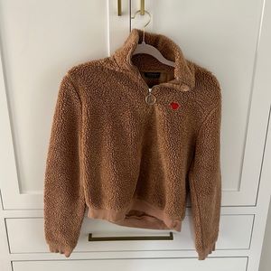 Topshop quarter zip-up fleece- Size 4